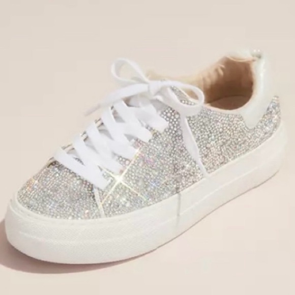 BETSEY JOHNSON “BRET” CRYSTAL SNEAKERS - Picture 4 of 10